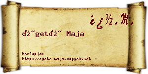 Égető Maja névjegykártya